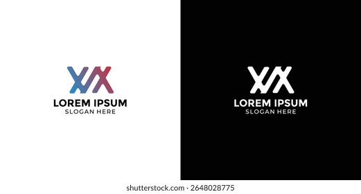 WA design logo in tech style