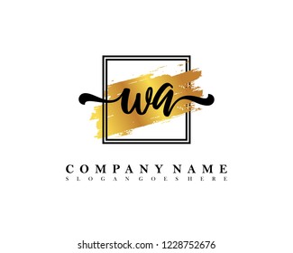 WA Initial handwriting logo concept