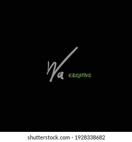 Wa erstes Logo für die Handschrift zur Identität
