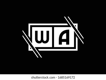 WA Initial Letter Logo design, Graphic Alphabet Symbol for Corporate Business Identity