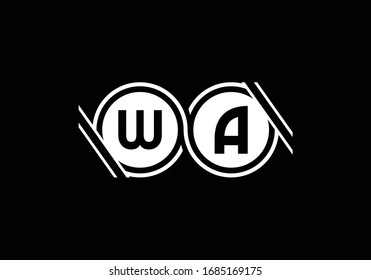 WA Initial Letter Logo design, Graphic Alphabet Symbol for Corporate Business Identity