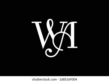 Wa Initial Letter Logo Design Graphic Stock Vector (Royalty Free ...