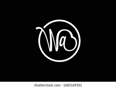 WA Initial Letter Logo design, Graphic Alphabet Symbol for Corporate Business Identity
