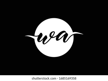 WA Initial Letter Logo design, Graphic Alphabet Symbol for Corporate Business Identity