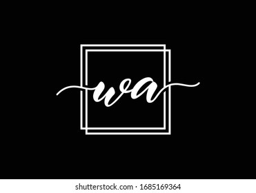 WA Initial Letter Logo design, Graphic Alphabet Symbol for Corporate Business Identity