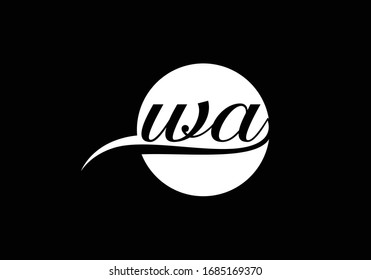 WA Initial Letter Logo design, Graphic Alphabet Symbol for Corporate Business Identity