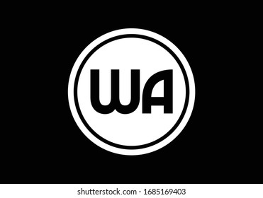 WA Initial Letter Logo design, Graphic Alphabet Symbol for Corporate Business Identity