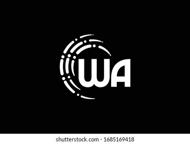 WA Initial Letter Logo design, Graphic Alphabet Symbol for Corporate Business Identity