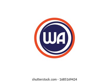 WA Initial Letter Logo design, Graphic Alphabet Symbol for Corporate Business Identity