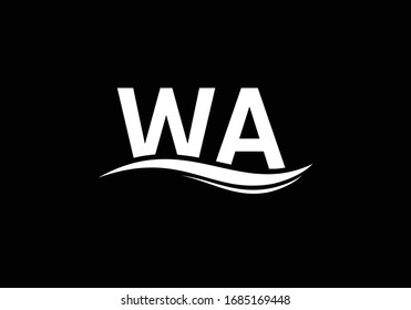 WA Initial Letter Logo design, Graphic Alphabet Symbol for Corporate Business Identity