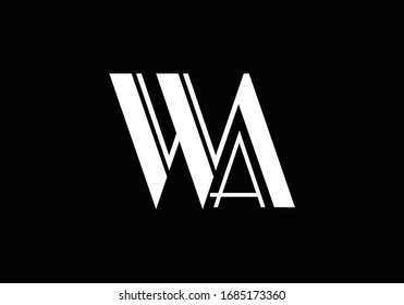 WA Initial Letter Logo design, Graphic Alphabet Symbol for Corporate Business Identity