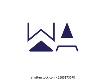 WA Initial Letter Logo design, Graphic Alphabet Symbol for Corporate Business Identity