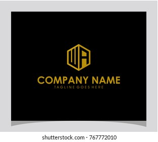 WA initial letter logo design