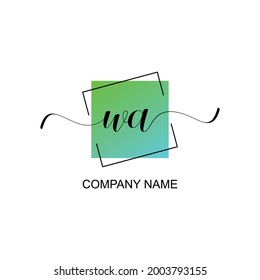 WA Ursprüngliche Logo-Schrift typografische Vorlage