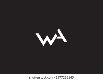 WA initial modern logo design and creative logo