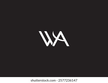 WA initial modern logo design and creative logo