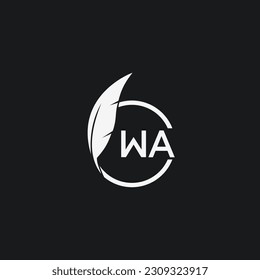 WA initials lawyer logo image logo vector