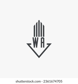 WA initials Real Estate Logo stock illustration. Logo vector