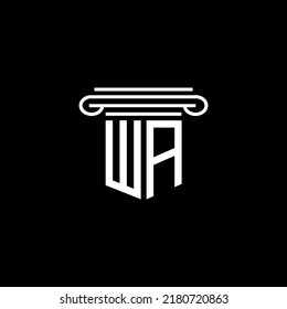 WA letter logo creative design with vector graphic