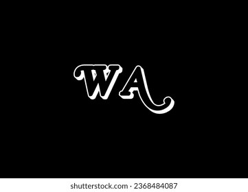 WA letter logo design and monogram logo design