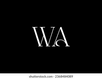 WA letter logo design and monogram logo design