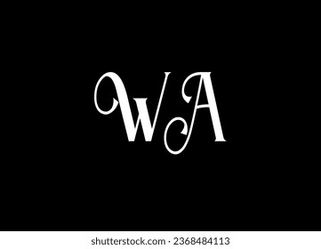 WA letter logo design and monogram logo design