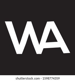 WA Letter Logo Design Template Vector