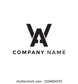 WA letter logo design, Vector and Creative logo design..