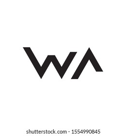 WA letter logo template vector icon design