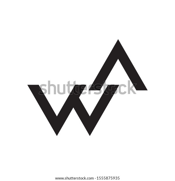 Wa Letter Logo Template Vector Icon Stock Vector (Royalty Free) 1555875935
