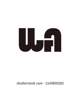 wa letter vector logo