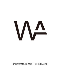 wa letter vector logo