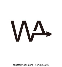 wa letter vector logo