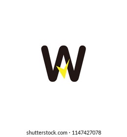 wa letter vector logo