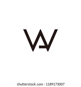 wa letter vector logo
