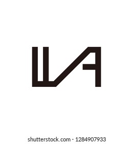 wa letter vector logo