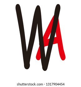 Wa Letter Vector Logo Stock Vector (Royalty Free) 1317904454 | Shutterstock