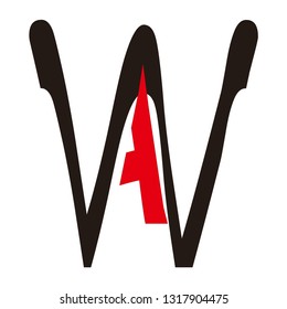 WA LETTER VECTOR LOGO