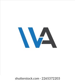 Vektordesign für wa-Buchstaben