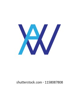 Wa Logo Aw Letter Design Stock Vector (Royalty Free) 1158087808 ...