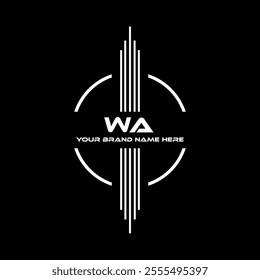 WA logo design, WA simple and modern logo. WA luxurious alphabet design