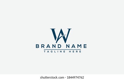 WA Logo Design Template Vector Graphic Branding Element.