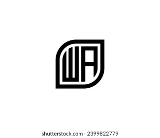 WA logo design vector template