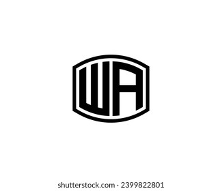 WA logo design vector template