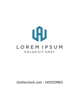 WA Logo Monogram Icon Vector Template