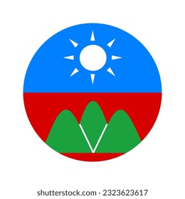 Wa State flag simple illustration for independence day or election