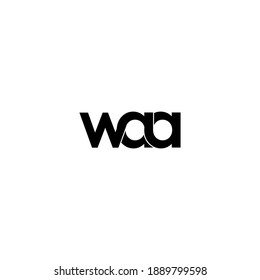waa letter original monogram logo design
