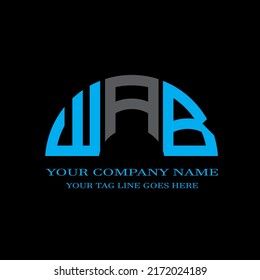 WAB letter logo creative design with vector graphic