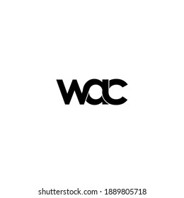 wac letter original monogram logo design