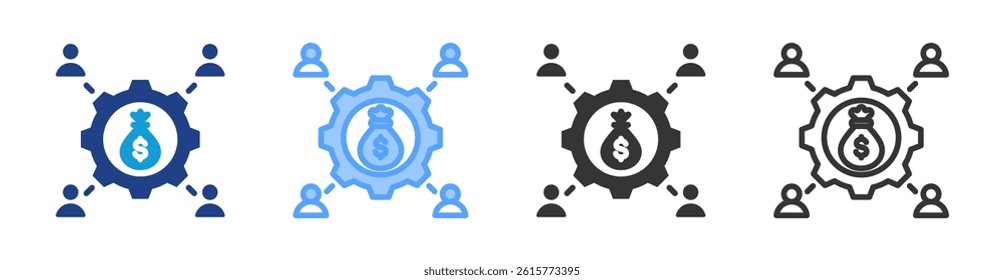 Wacc icon set multiple style collection